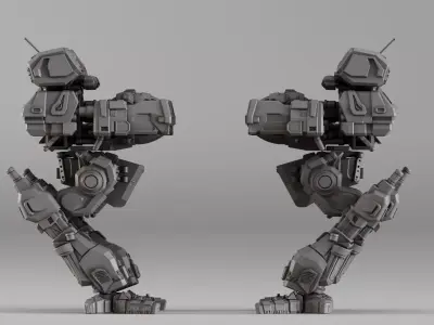 S00048 Combat Mech Walker 3D print model