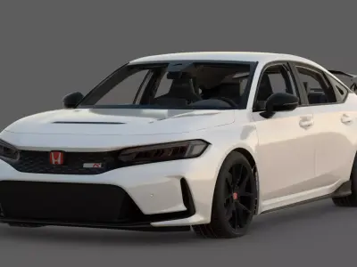 2023 Honda Civic Type R 3D Model  Ultimate Front-Wheel Drive Low-poly 3D model
