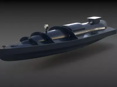 Ukraine USV Drone Low-poly 3D model