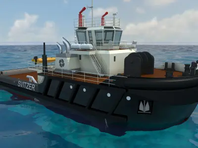 Svitzer tug boat 3D model