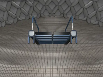 Sci-Fi Stairs - 18- Blue Version Low-poly 3D model