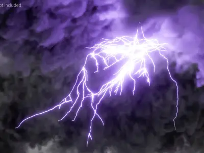 Generator Lightning Strike Animated For Blender 3D model