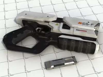 Sci-Fi Blaster 3D model purchase
