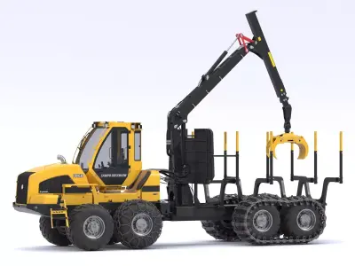 Sampo-Rosenlew FR68 Forwarder 3D model