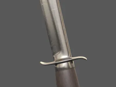 Hunting knife 1 - games model Low-poly 3D model