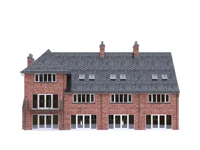 English Brick House 07 Low-poly 3D model
