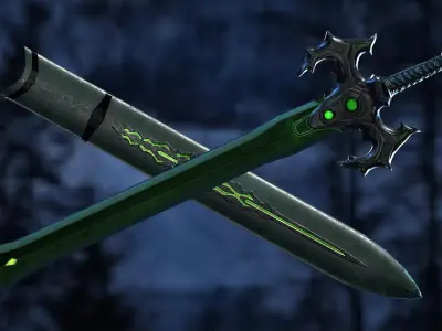 Envy Sword Low-poly 3D model