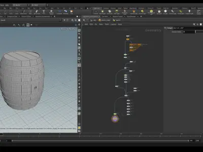 Wooden Barrel HDA 3D model