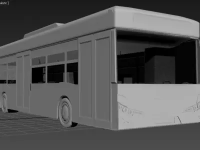 lowpoly bus 3D model