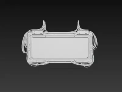 Futuristic Industrial Light Panel - PBR Low Poly Game Ready Low-poly 3D model