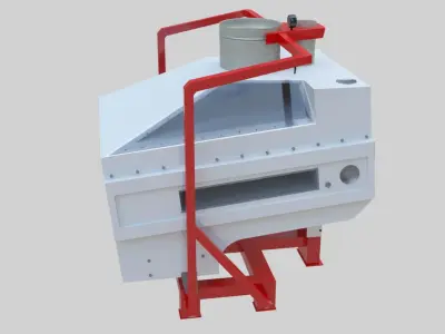 3D Stone Seperator Destroyer - Wheat Grain Flour Milling Machine Low-poly 3D model