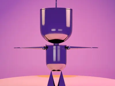 Robot on table 3D model