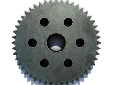 Tooth gear 3D model by jonjensen