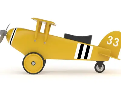 Toy Airplane 3D model 6