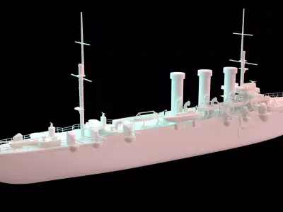 Warship Cruiser Aurora 3D print model