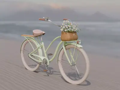 Womens Beach Cruiser - Pastachio Green 3D model