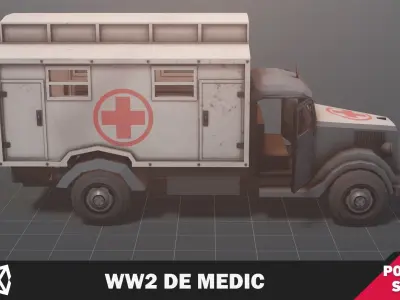 WW2 DE Medic Low-poly 3D model