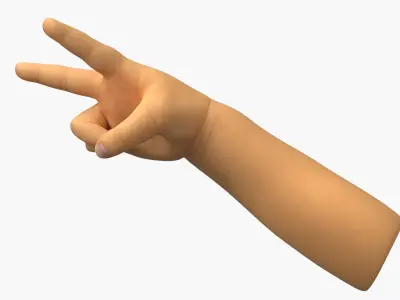  Asian Baby Hand Victory Gesture 