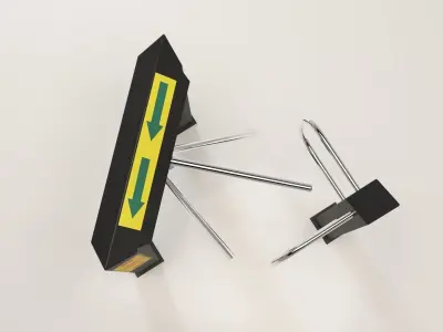 Security Gate Low-poly 3D model