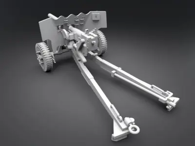 QF6 Pounder Scale model  3D print model