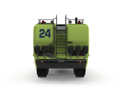Oshkosh Striker 3000 6x6 Firetruck Low-poly 3D model
