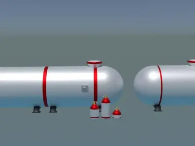 Shiny Gas Tank Collection Low-poly 3D model