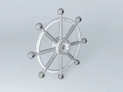 ships wheel 3D model