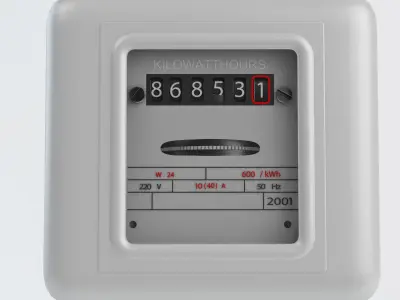 electric meter 3D model