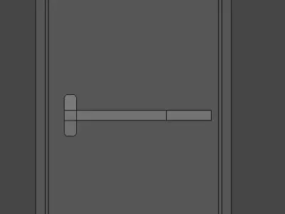  Quality Commercial  Grade Steel Door  with Window or without    Free 3D model