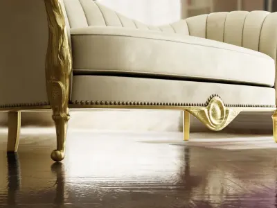 Furniture Sofa Chaise Lounge Low-poly 3D model