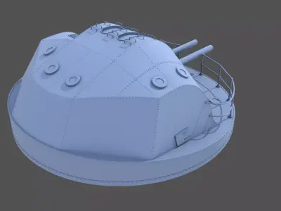 Japanese Type89 turret - Commercial license - 1-100 scale 3D print model
