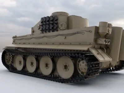Tiger I Tank 3D model buy