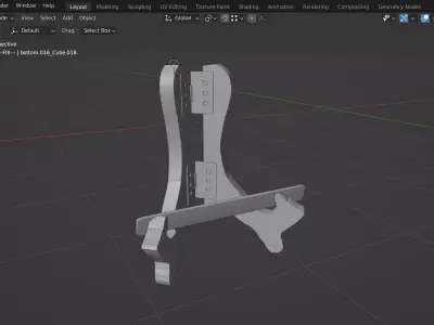 Easel wooden Free 3D model