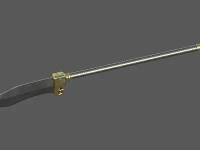 Bhuj ancient Indian  weapon Low poly Low-poly 3D model