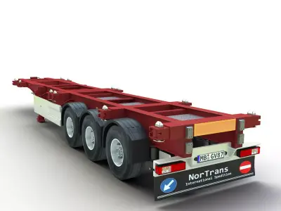 Shipping Container Trailer 3D model