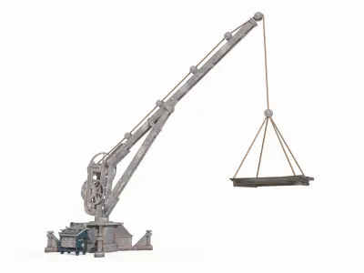 Old style crane 3D model
