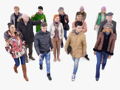 Winter People Collection x13 3D model