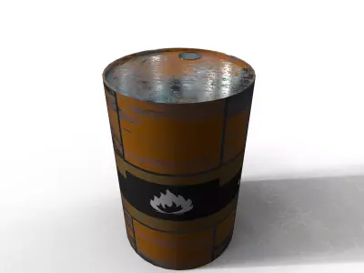 barrel Low-poly 3D model buy