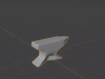 SIMPLE LOW POLY ANVIL Low-poly 3D model