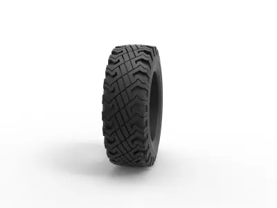 Offroad tire 116 Scale 1 to 25 3D print model
