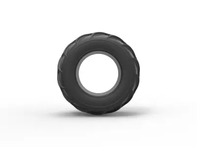 Dune buggy rear tire 26 Scale 1 to 25 3D print model