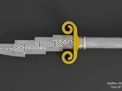 Zeus Dagger Low-Poly Low-poly 3D model