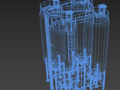 Industrial bakery 3D model