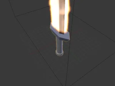 Magic fire sword 3D model