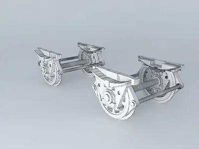 SPARE SPOKED BOGIES For Wagons Free 3D model