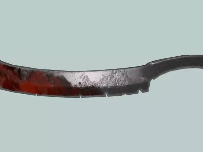 Sword cleaver Game ready 3d model PBR Low-poly 3D model