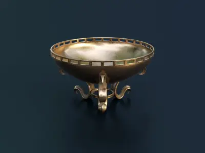 Fire Bowl Low-poly 3D model