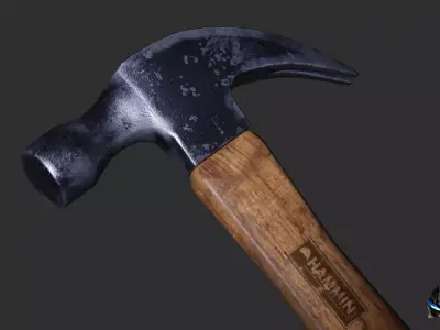 Claw Hammer Game Ready 3D Asset Low-poly 3D model