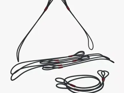 Lifting slings Low-poly 3D model