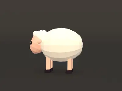 Character B093 Sheep Cute Low-poly 3D model